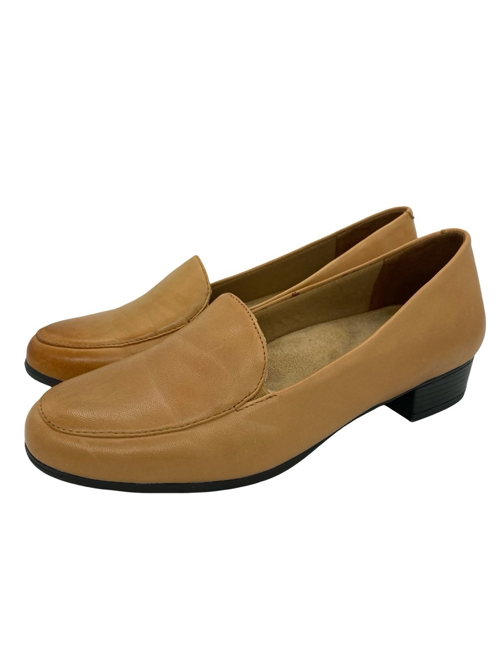 Trotters Monarch Flats Tan Leather Loafers Size 8.5